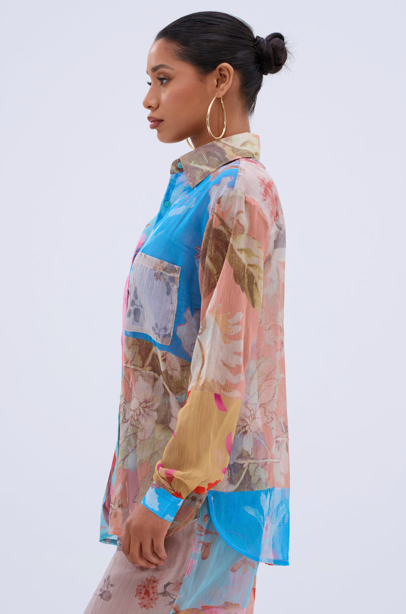 LILY CHIFFON BUTTON DOWN TOP