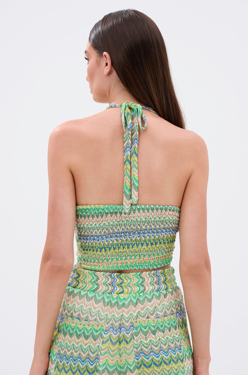 JUST A FEELING CROCHET HALTER TOP