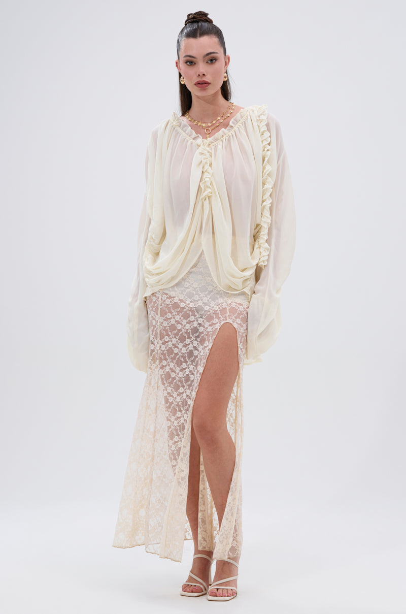 LILA WOVEN DRAPEY BLOUSE