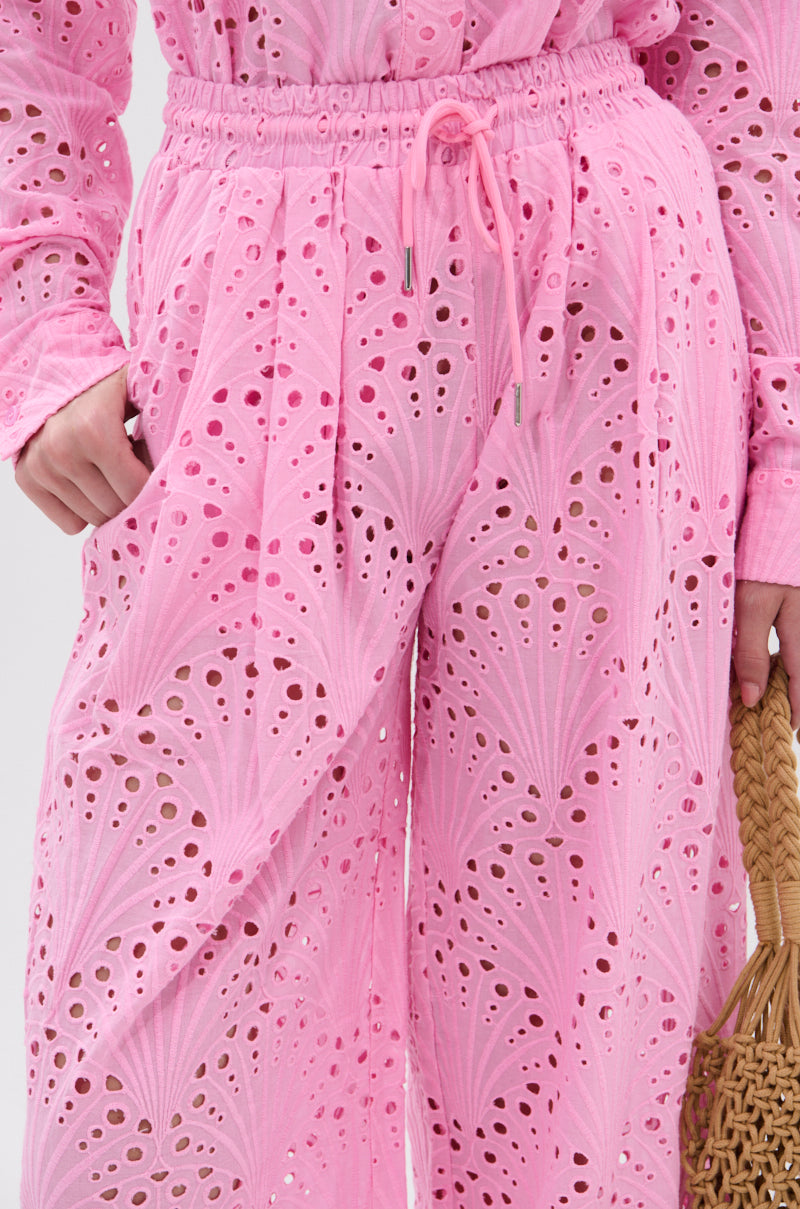 JORDAN EYELET PALAZZO PANT