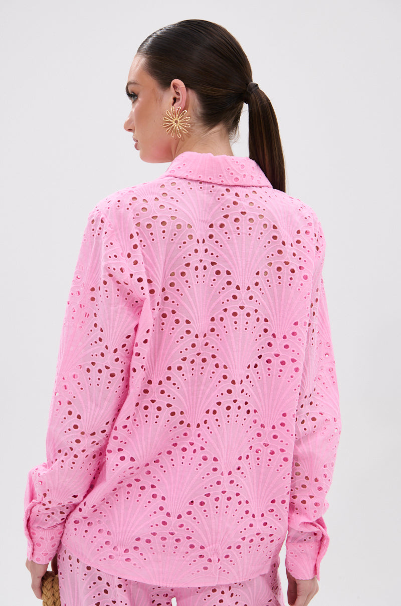 JORDAN EYELET BUTTON DOWN TOP