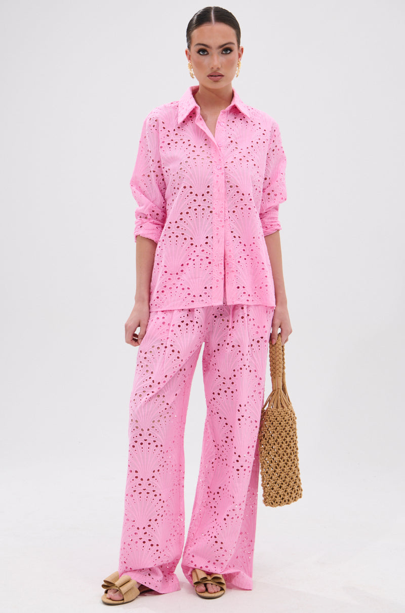 JORDAN EYELET BUTTON DOWN TOP