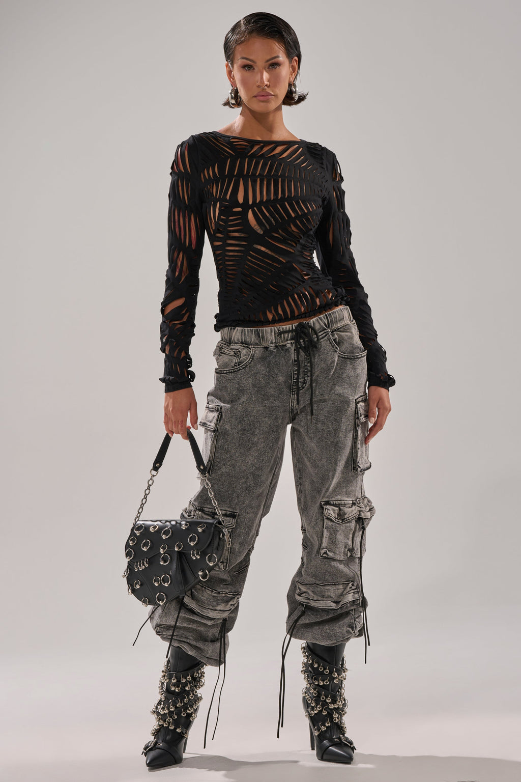 SPIDER WEB CUTOUT TOP