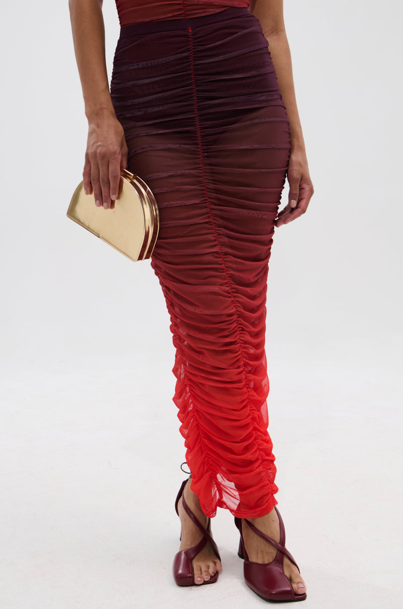 OH FIRE OMBRE MAXI SKIRT