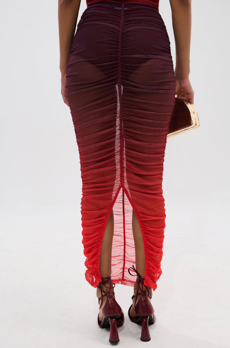 OH FIRE OMBRE MAXI SKIRT