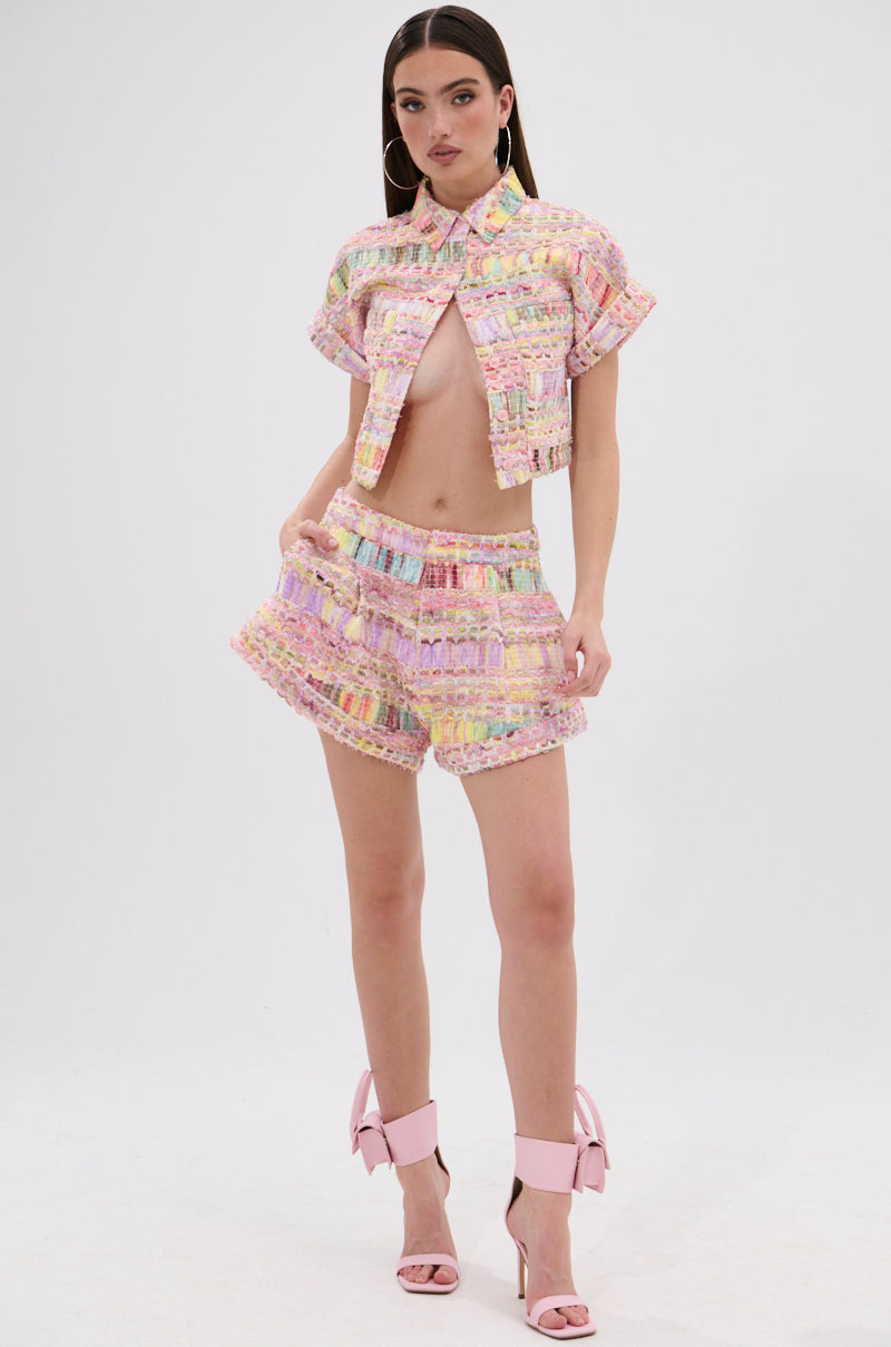 VERONICA TWEED PLAID SHORT