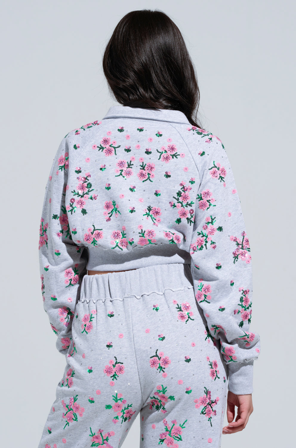 GARDEN PARTY RHINESTONE BUTTON UP TOP