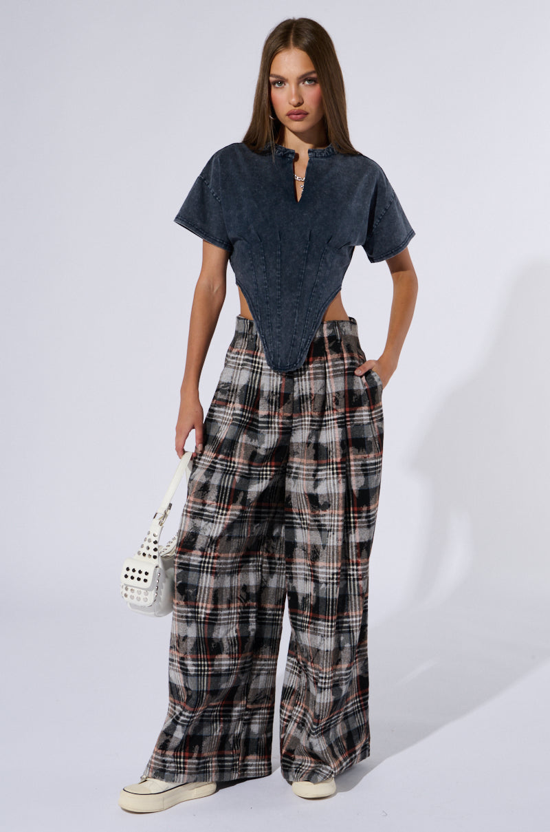 SEIZE THE DAY SHORT SLEEVE CORSET T-SHIRT