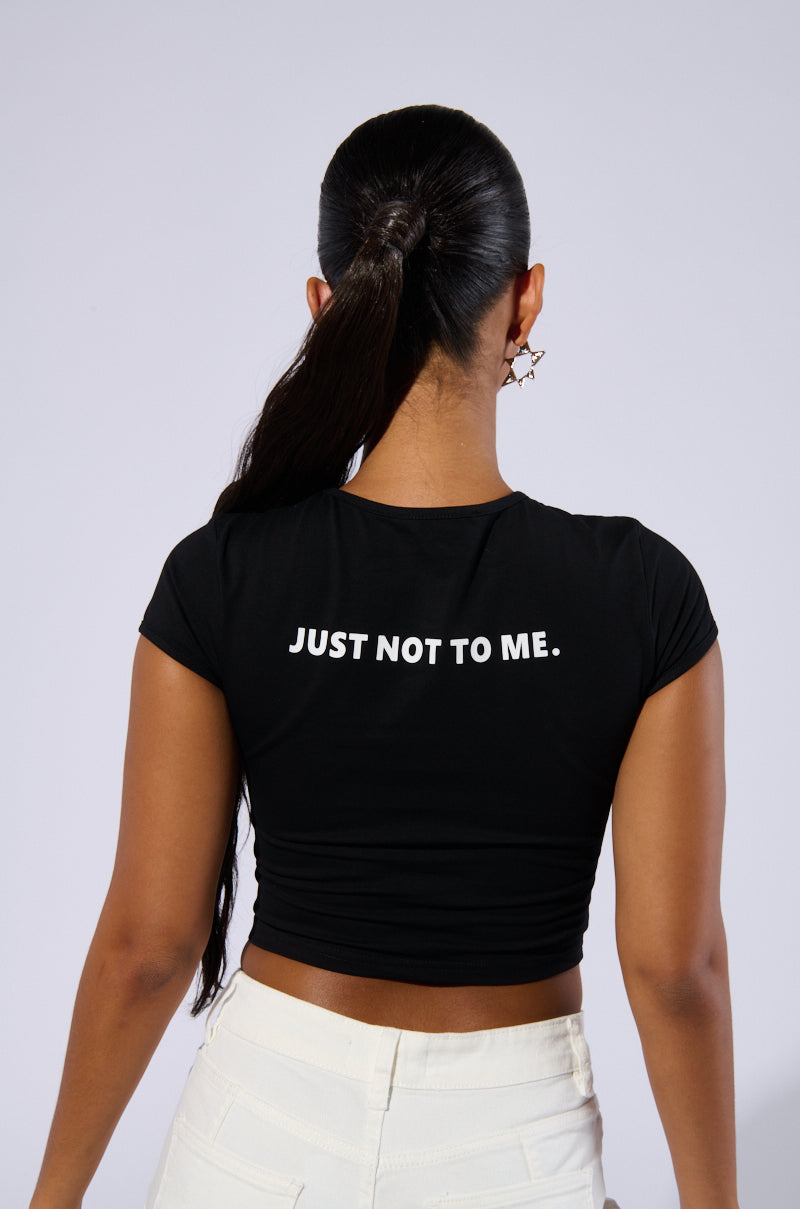 OPINION MATTERS GRAPHIC CROP TEE