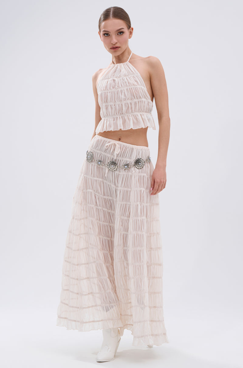 JUST KEEP GOIN HALTER TOP