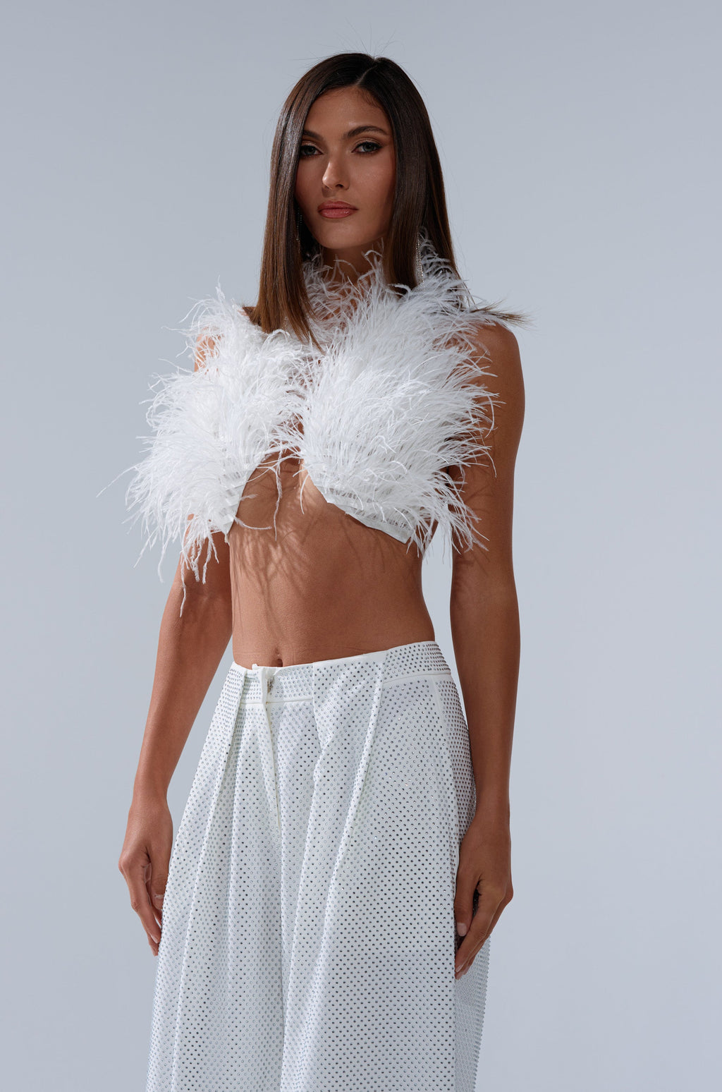 SHAKE IT FOR ME GIRL FEATHER BRALETTE