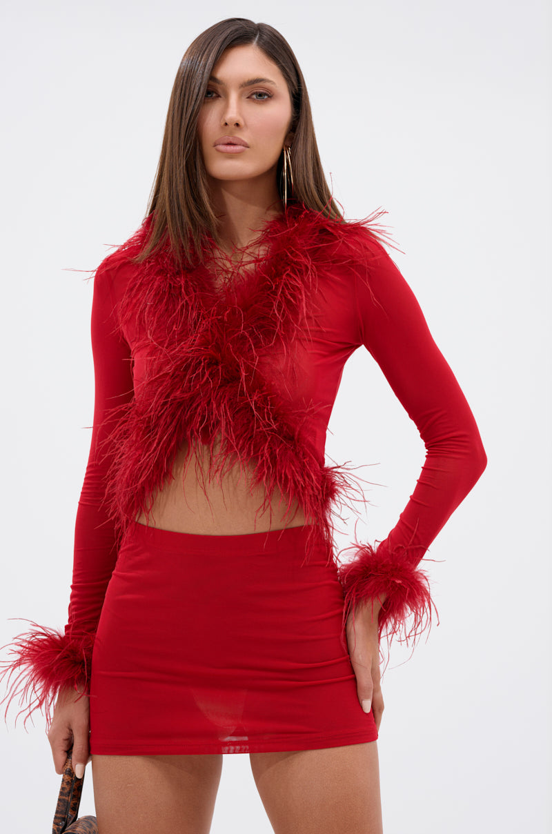 FIERCE FEATHER BLOUSE