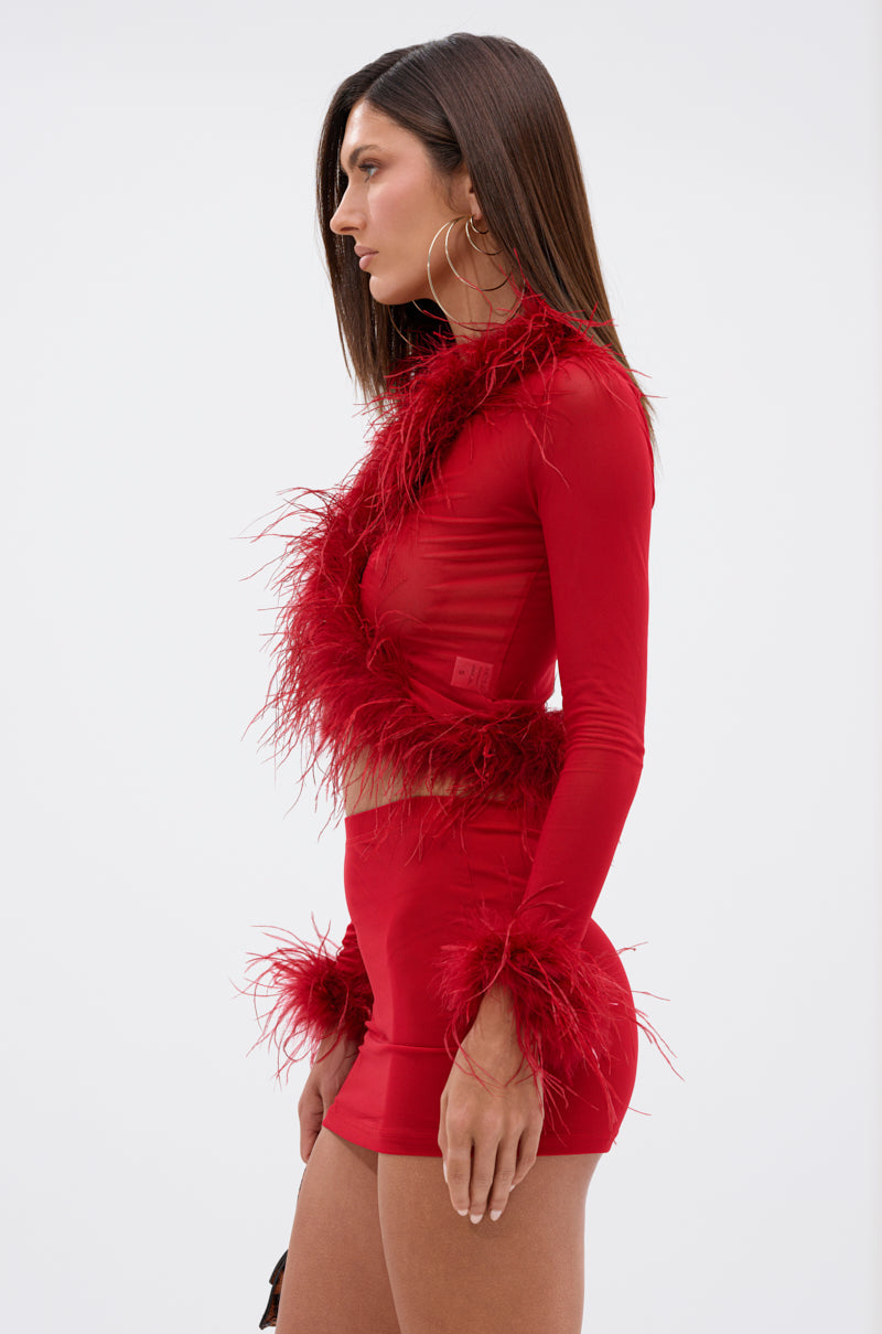 FIERCE FEATHER BLOUSE