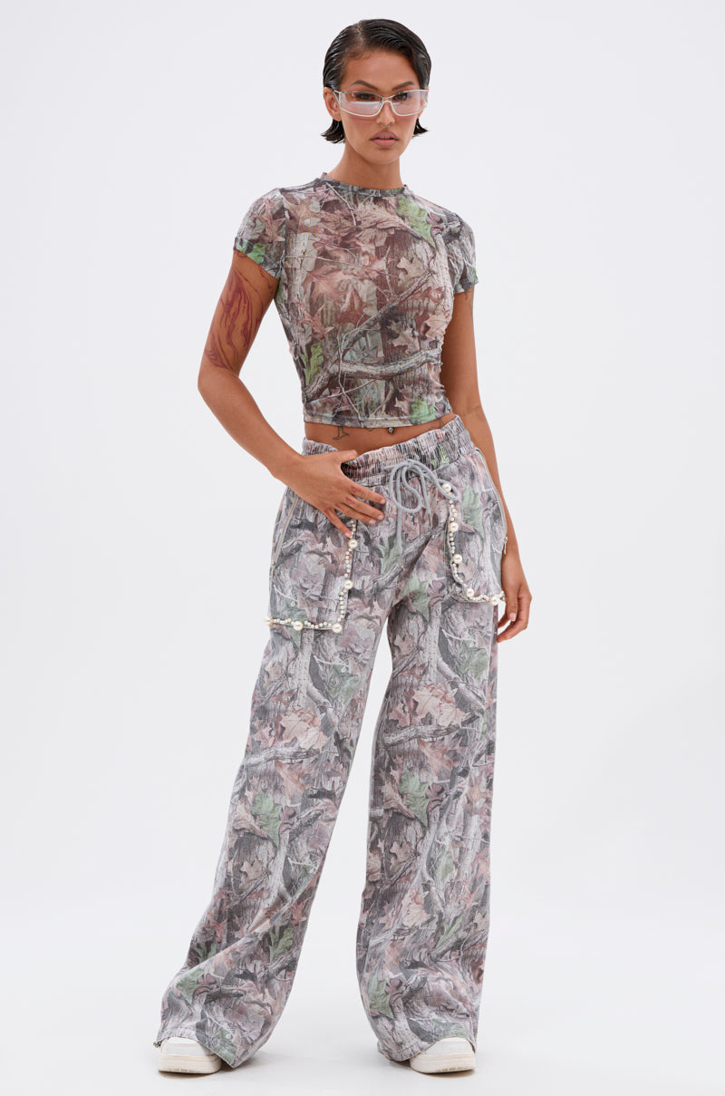 MEET ME HALFWAY PRINTED MESH TEE