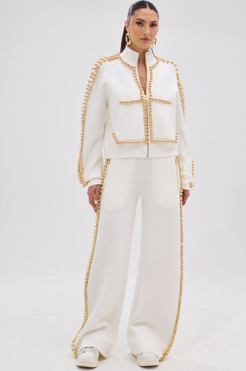 BALLS TO THE WALL JOGGER IN WHITE