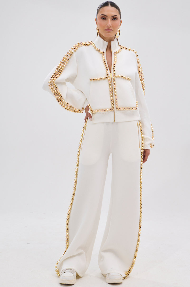 BALLS TO THE WALL JOGGER IN WHITE