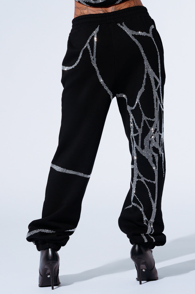 SPIDER SEQUIN DETAIL JOGGER