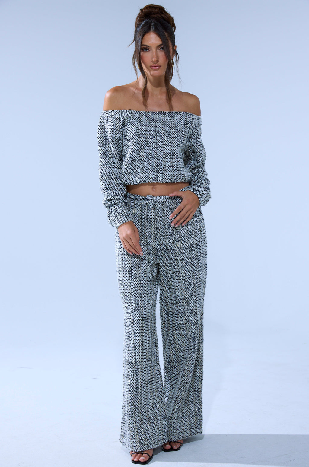 DRESSY VIBES TWEED PANT