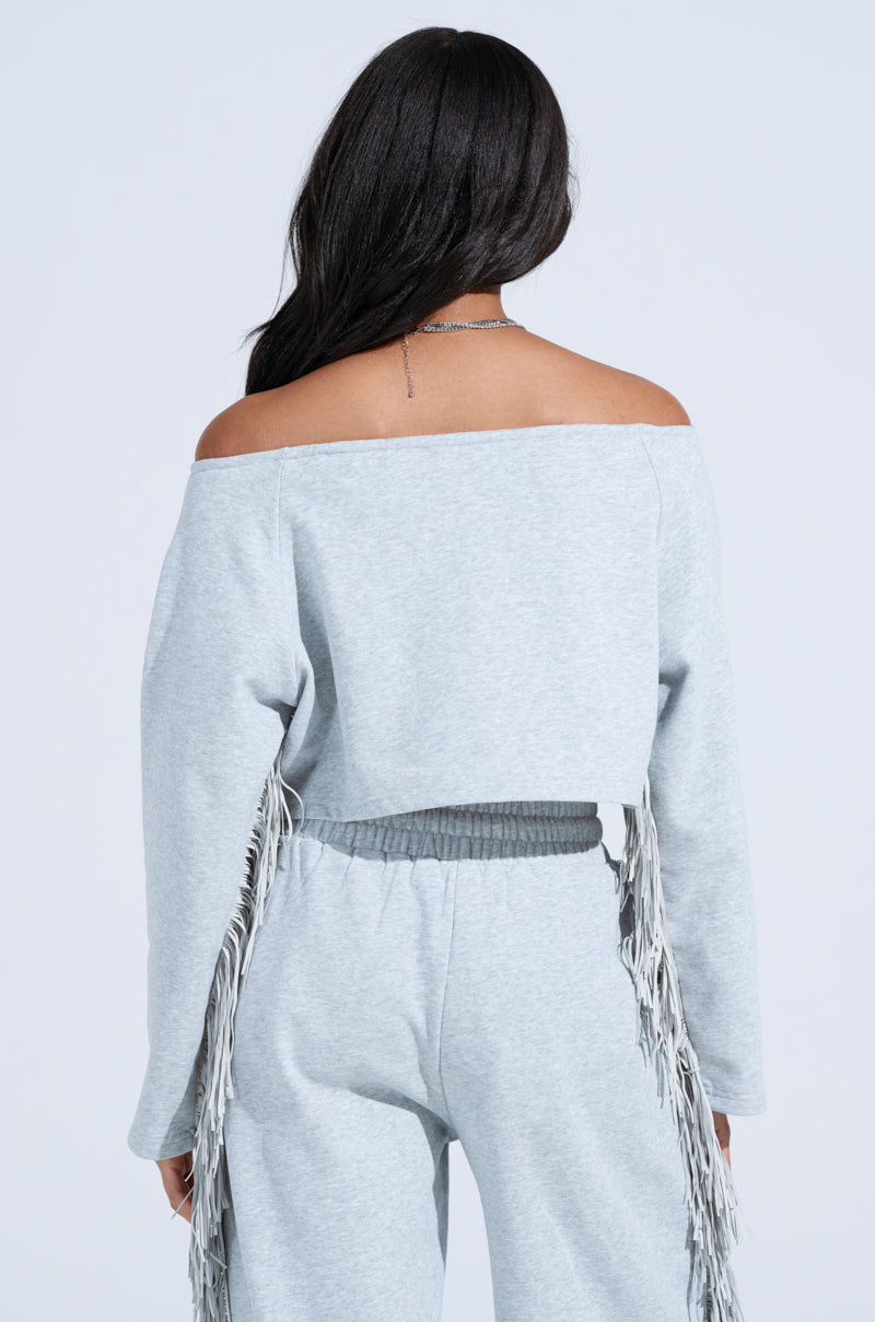 BRINGING IT BACK OFF THE SHOULDER SWEATSHIRT