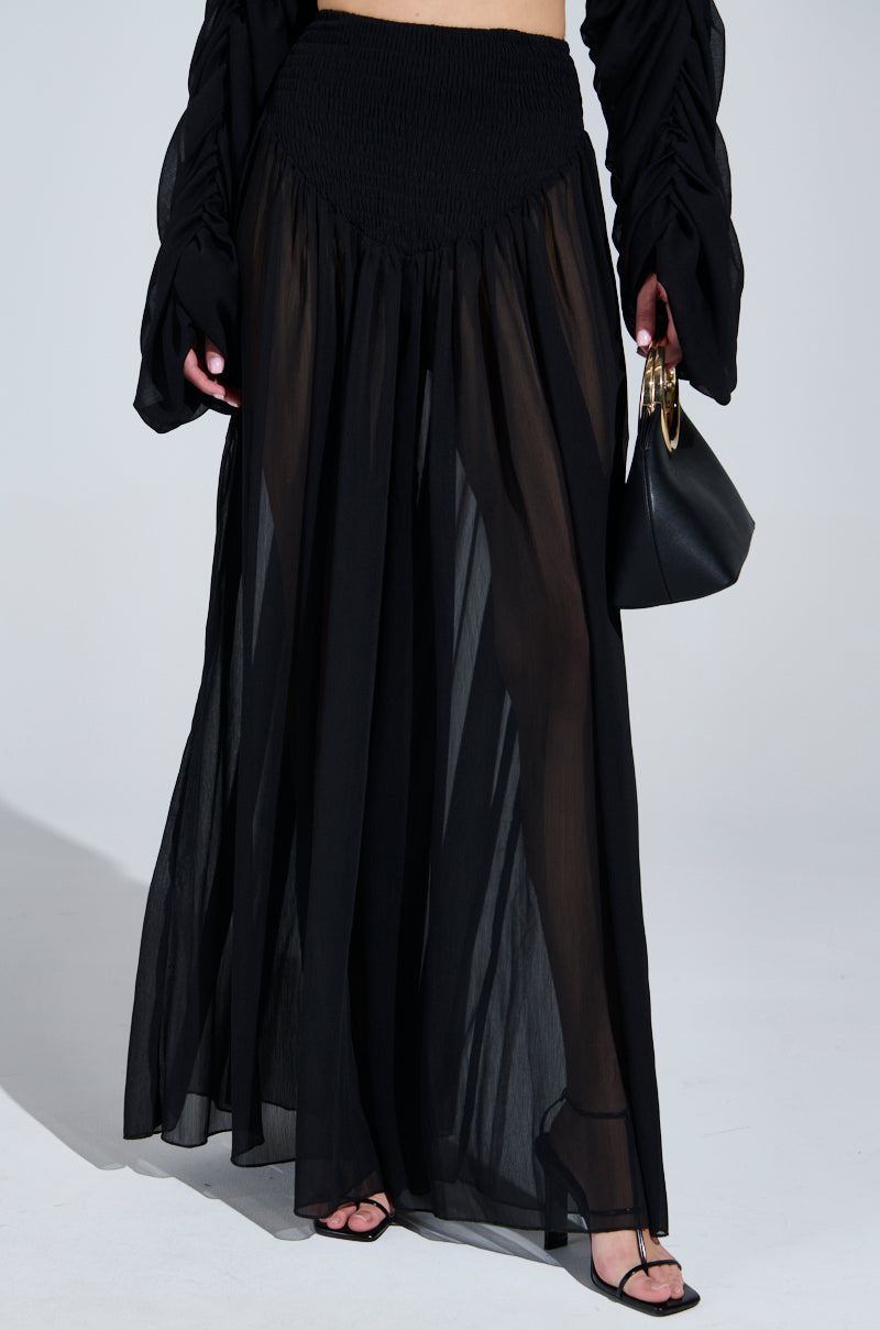 LAURA RUCHED PALAZZO PANT