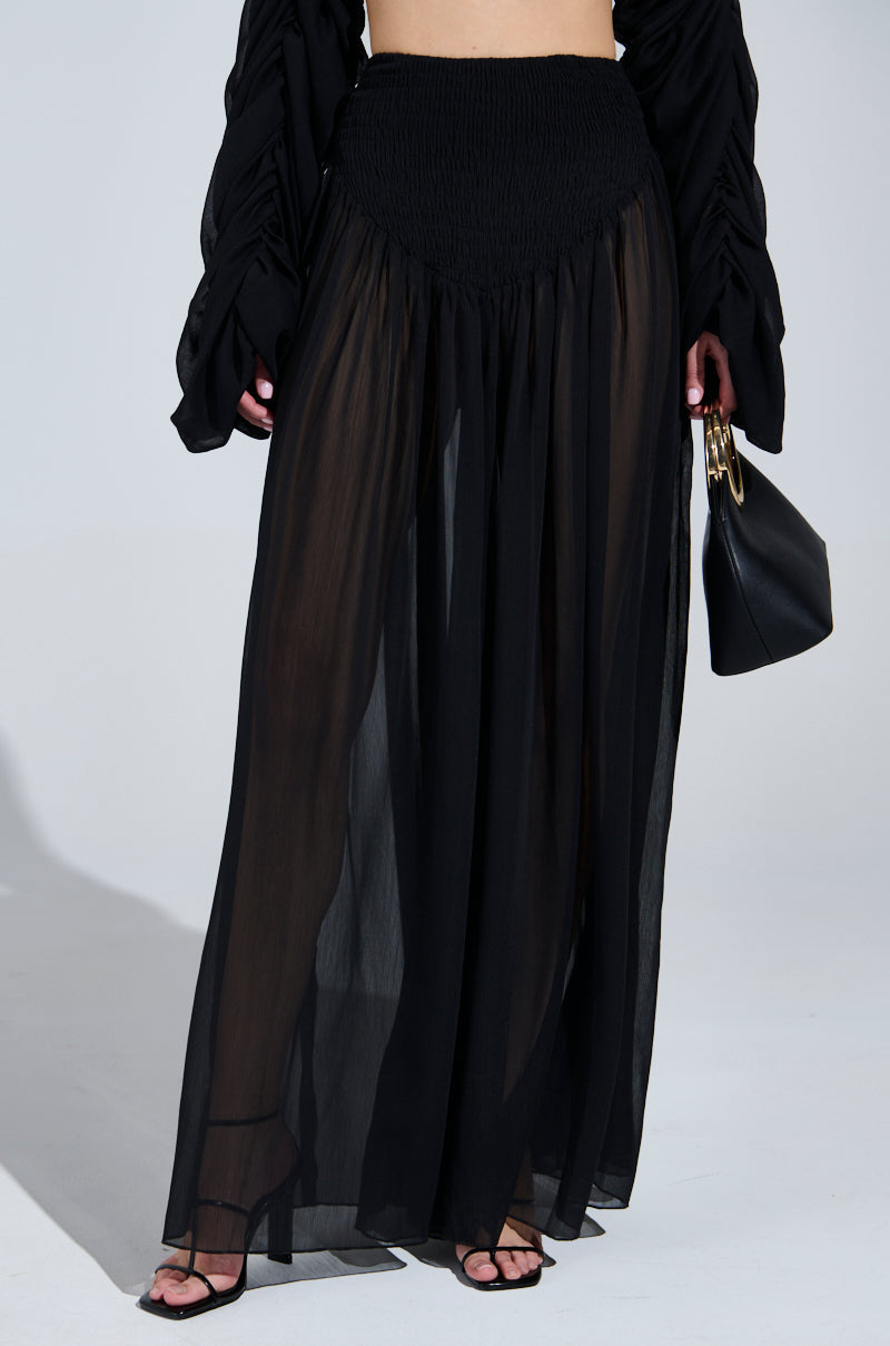 LAURA RUCHED PALAZZO PANT