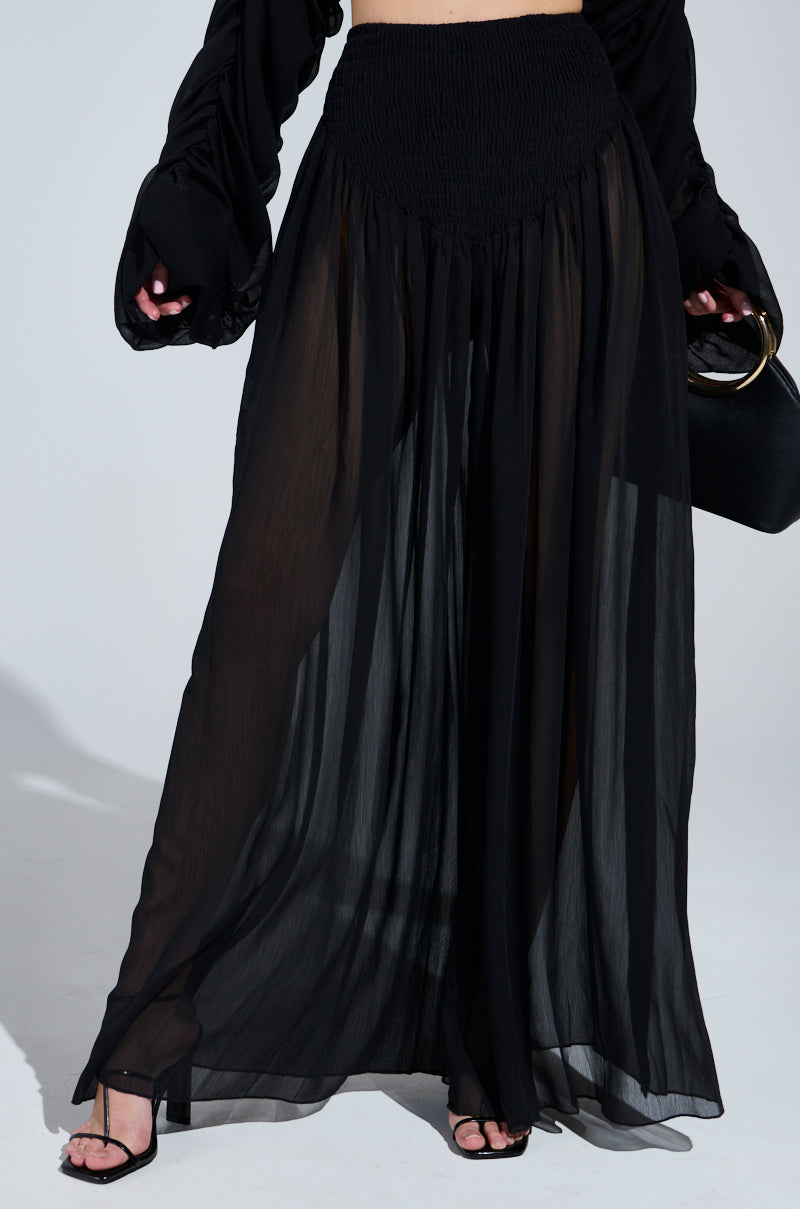 LAURA RUCHED PALAZZO PANT