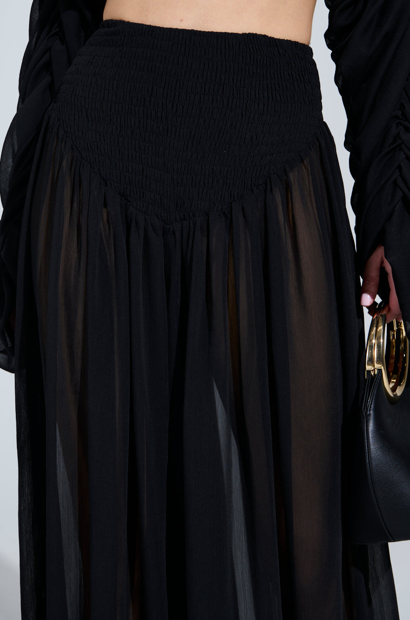 LAURA RUCHED PALAZZO PANT