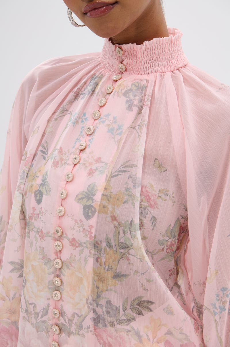 SIENNA FLORAL BUTTON DOWN BLOUSE