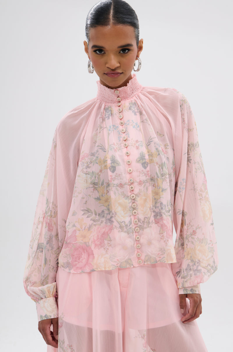 SIENNA FLORAL BUTTON DOWN BLOUSE