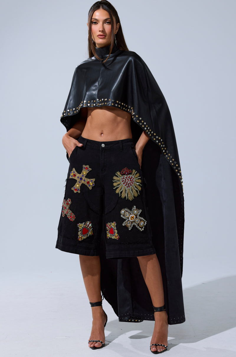 ALL ABOUT THE DROP TURTLENECK HIGH-LOW BLOUSE