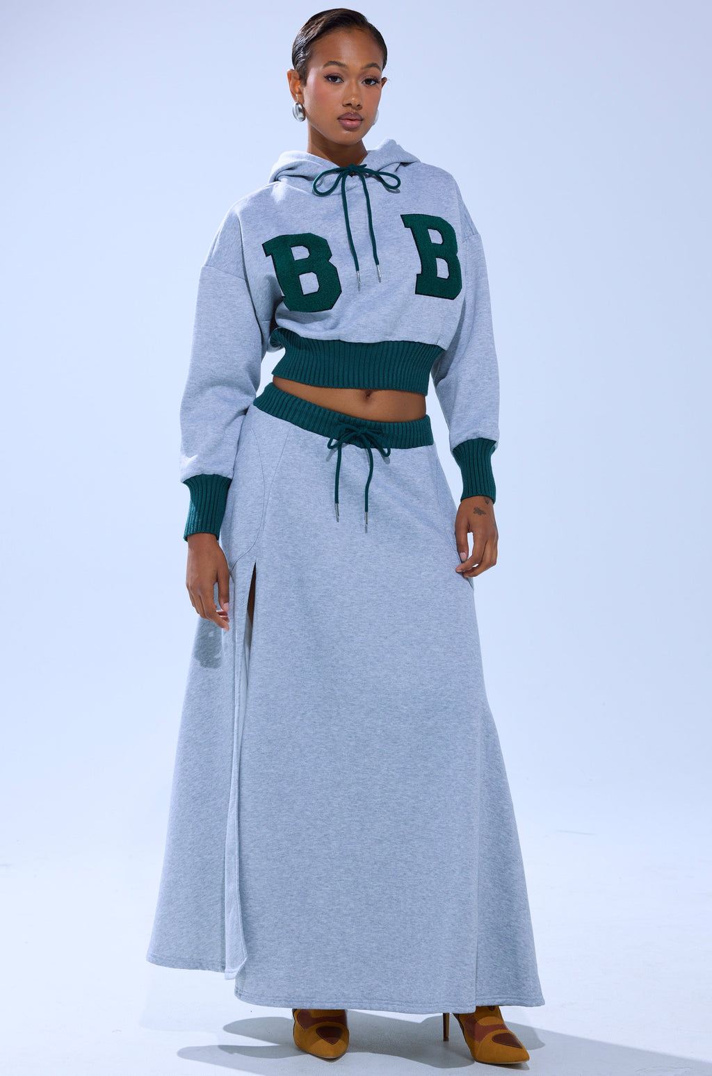 COLLEGIATE FRENCH TERRY HOODED SWEATSHIRT