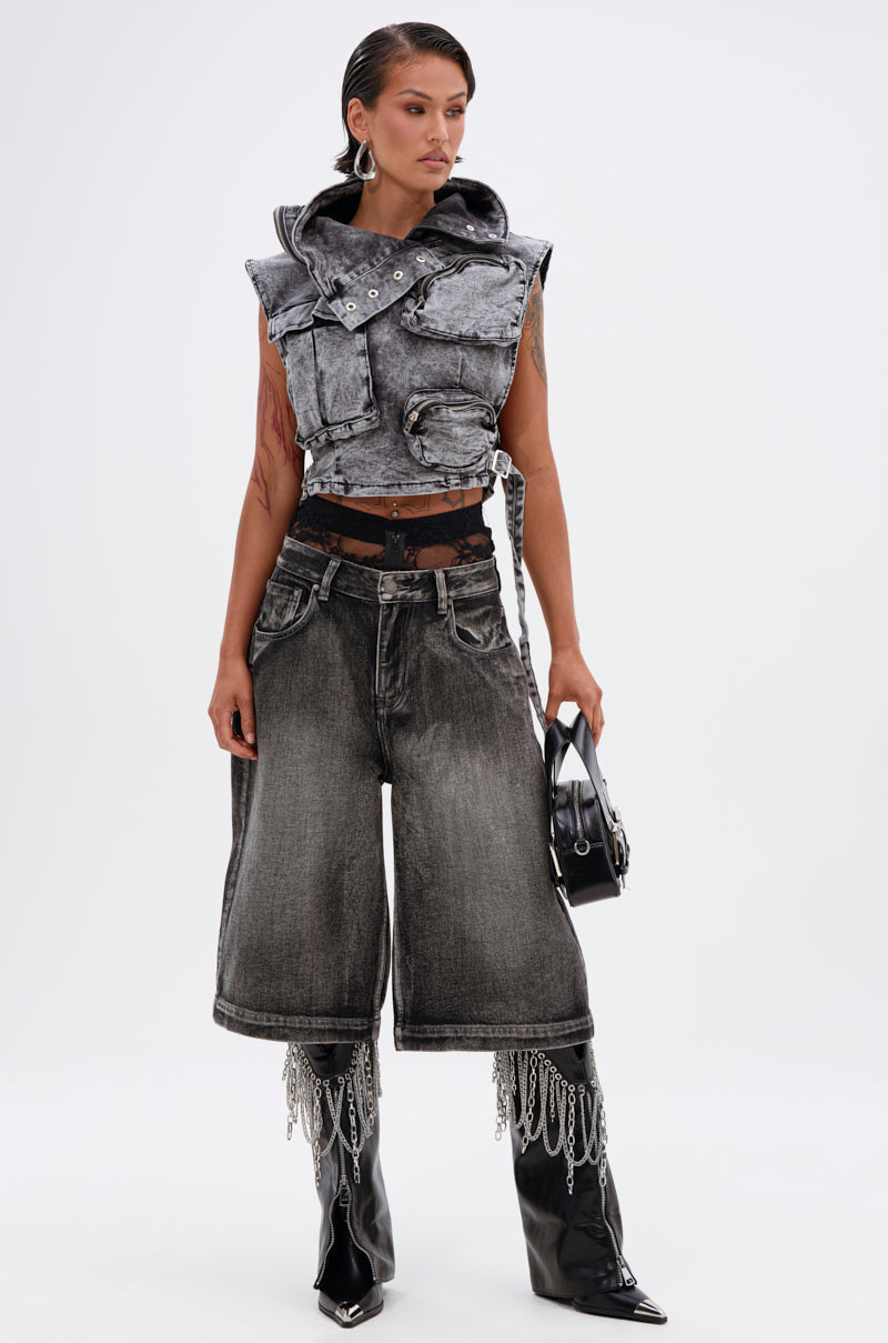 MODEL BEHAVIOR DENIM TOP