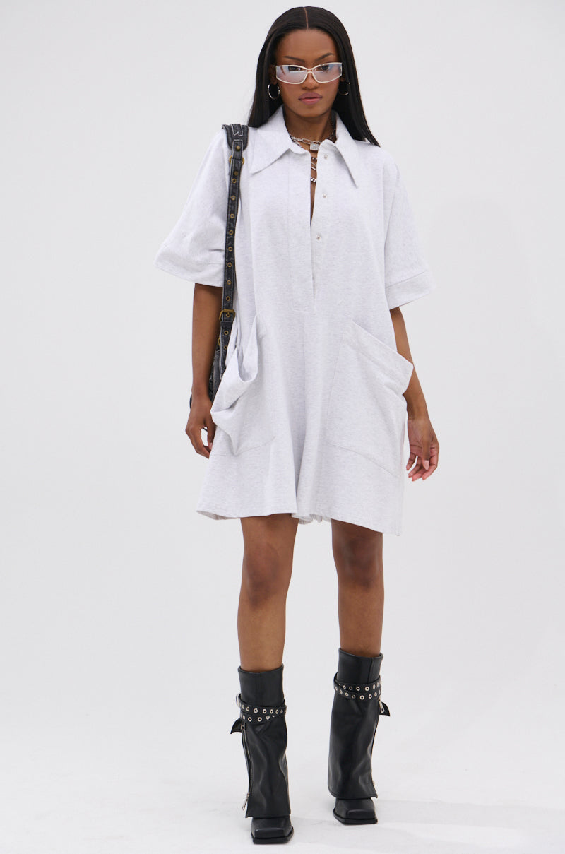 SHE'S RICH OVERSIZED FRENCH TERRY ROMPER