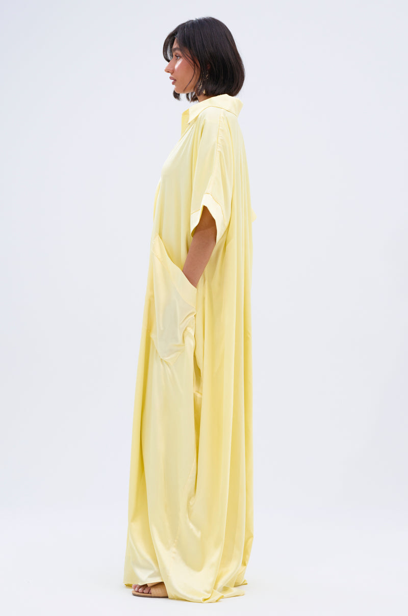 HAPPY HOUR SATIN JUMPSUIT IN YELLOW
