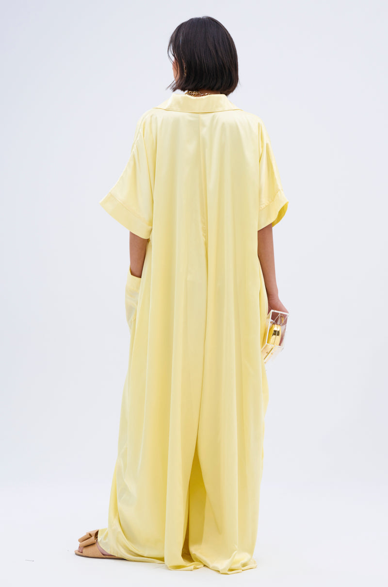 HAPPY HOUR SATIN JUMPSUIT IN YELLOW