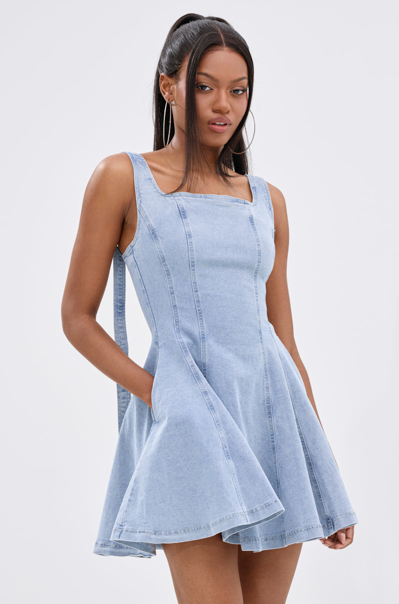 JOANNA DENIM MINI DRESS
