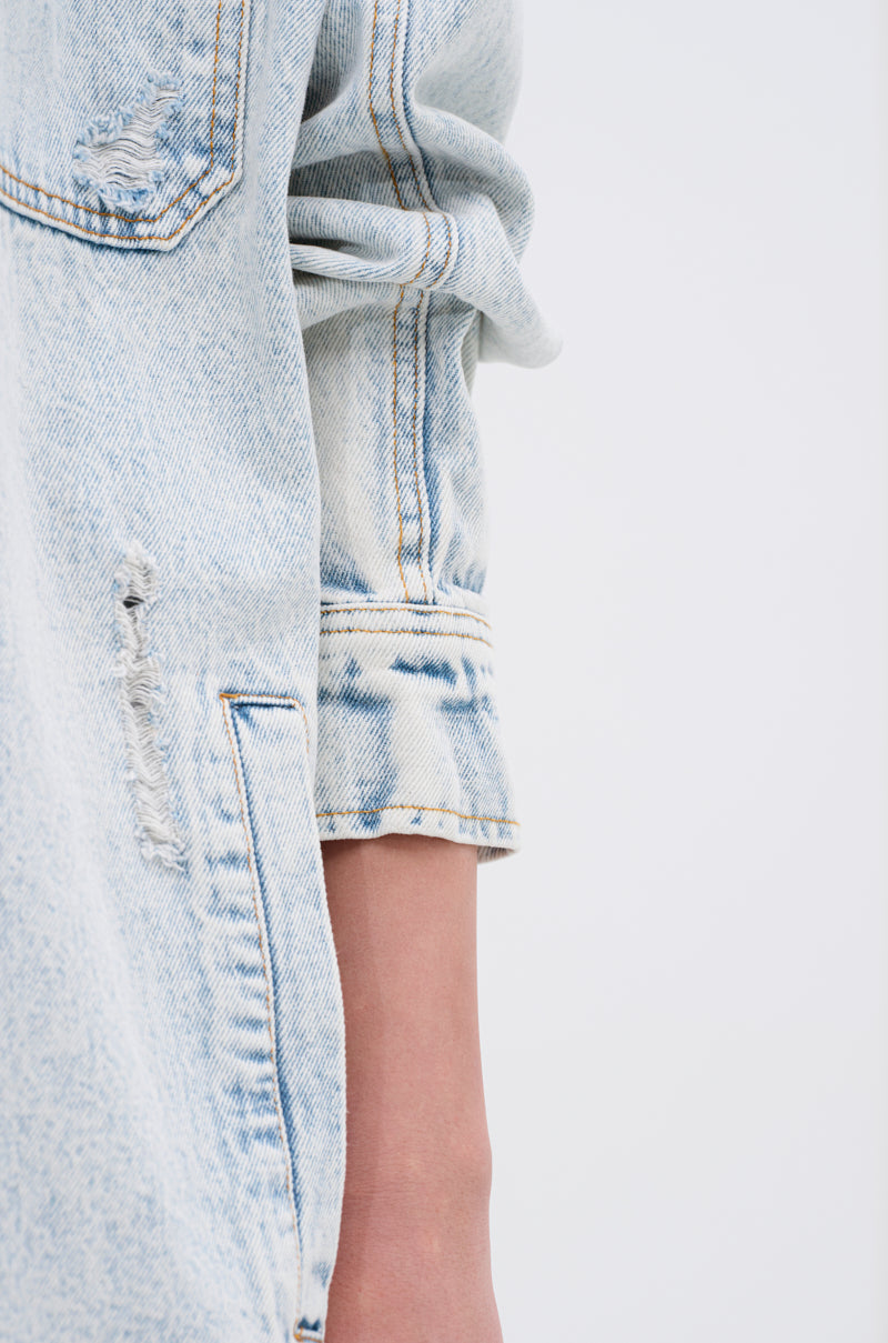 ZOEY HOODED DENIM JACKET