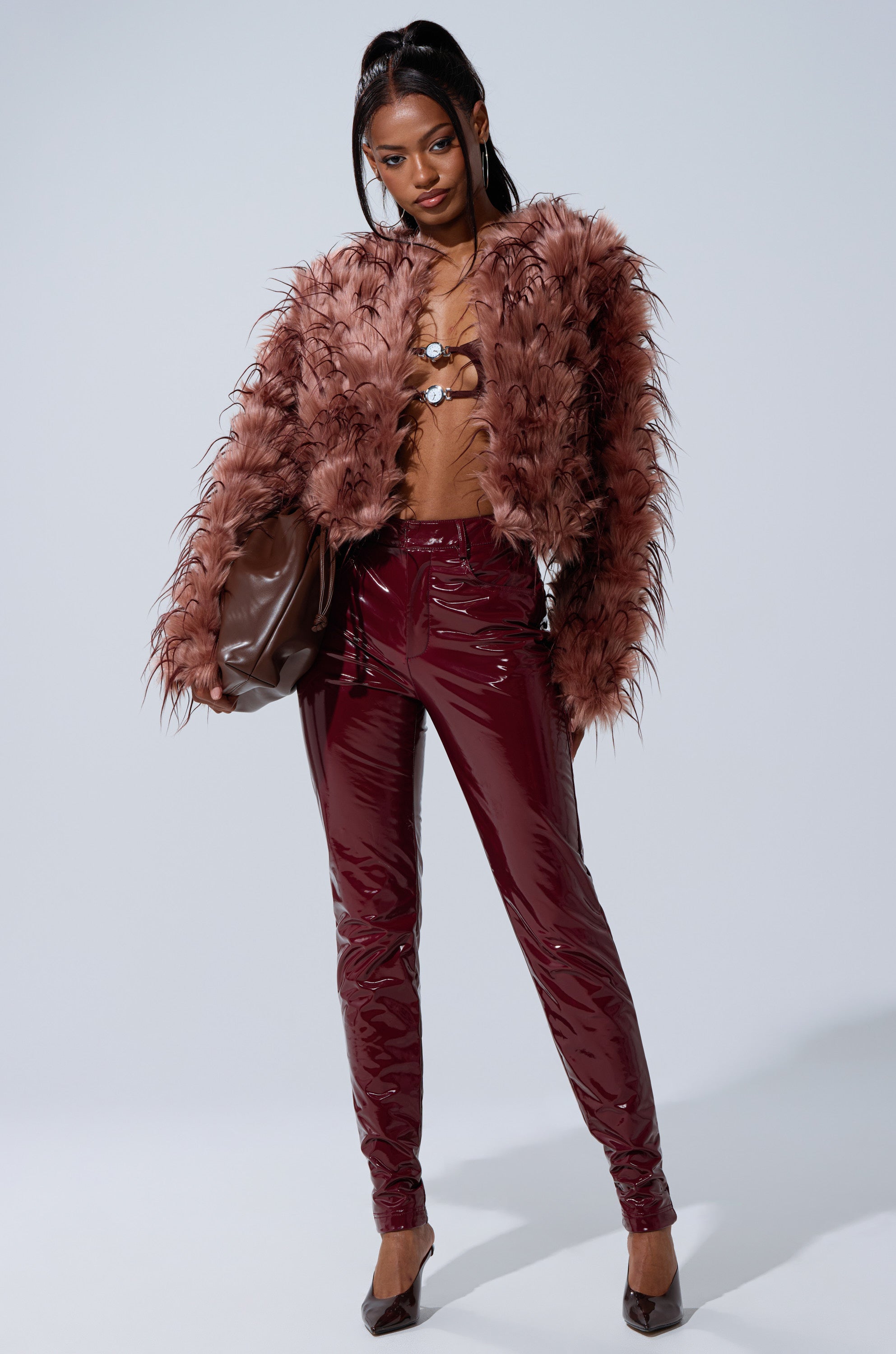 ON FIRE FAUX LEATHER LEGGING