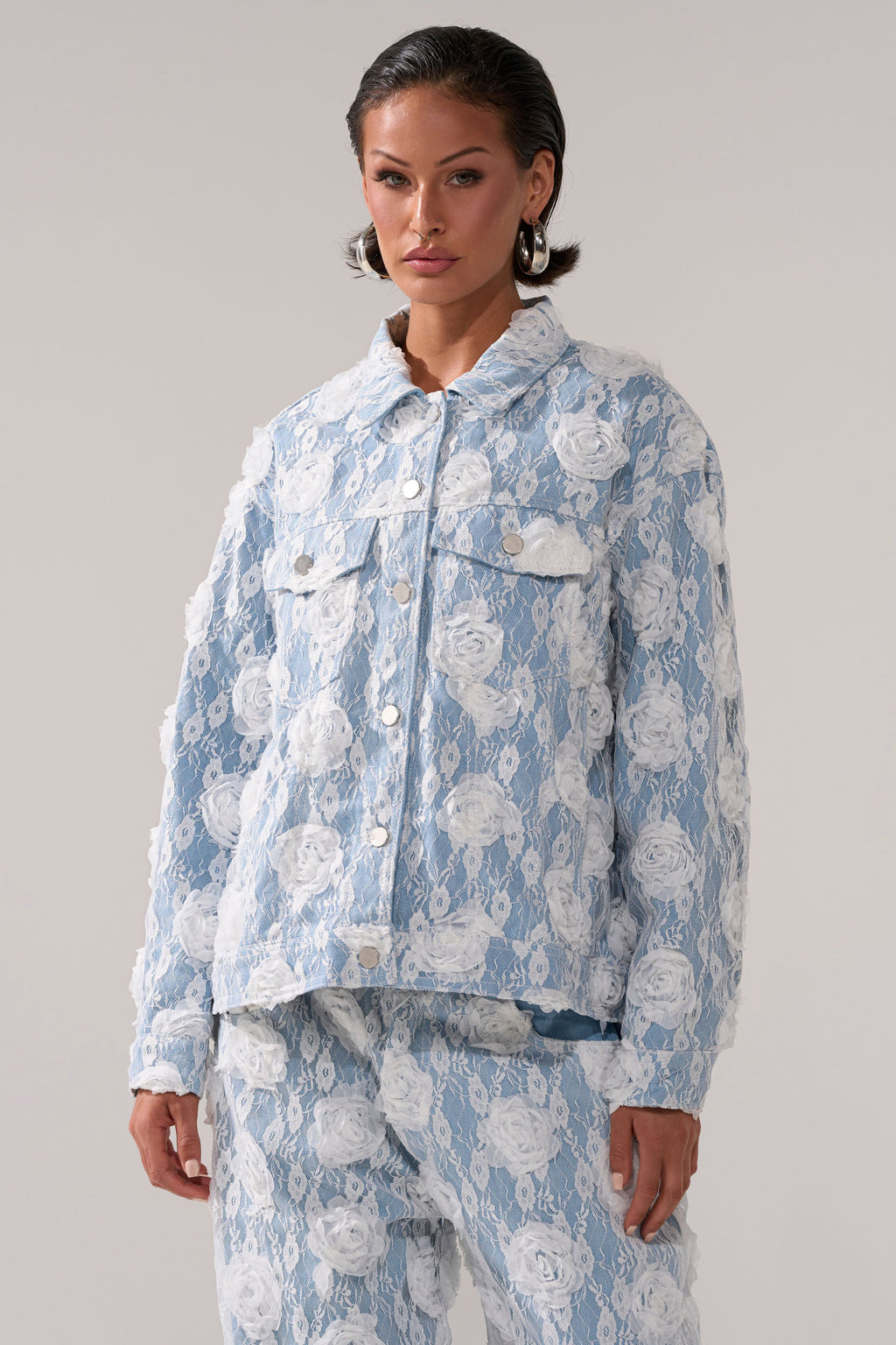 FOLLOW MY LEAD APPLIQUE DENIM JACKET