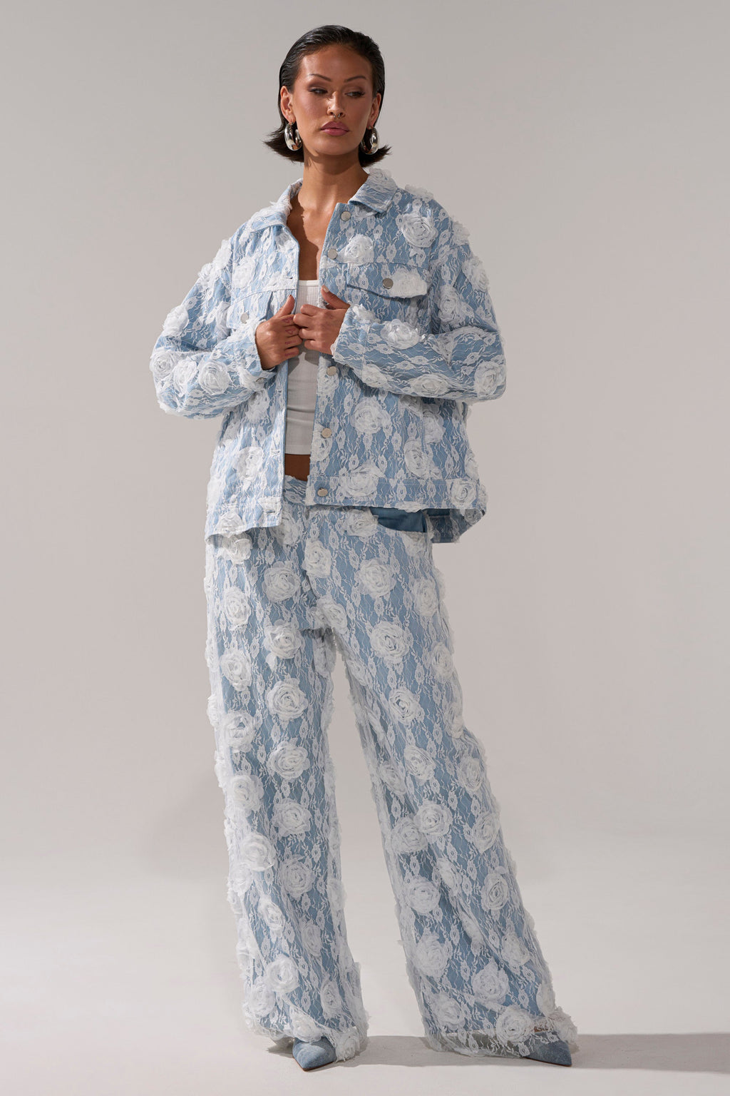 FOLLOW MY LEAD APPLIQUE DENIM JACKET