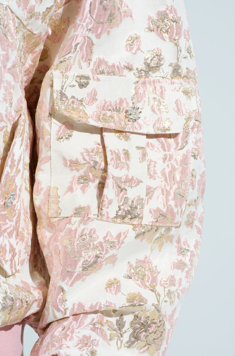 TAKE CARE BROCADE BOMBER