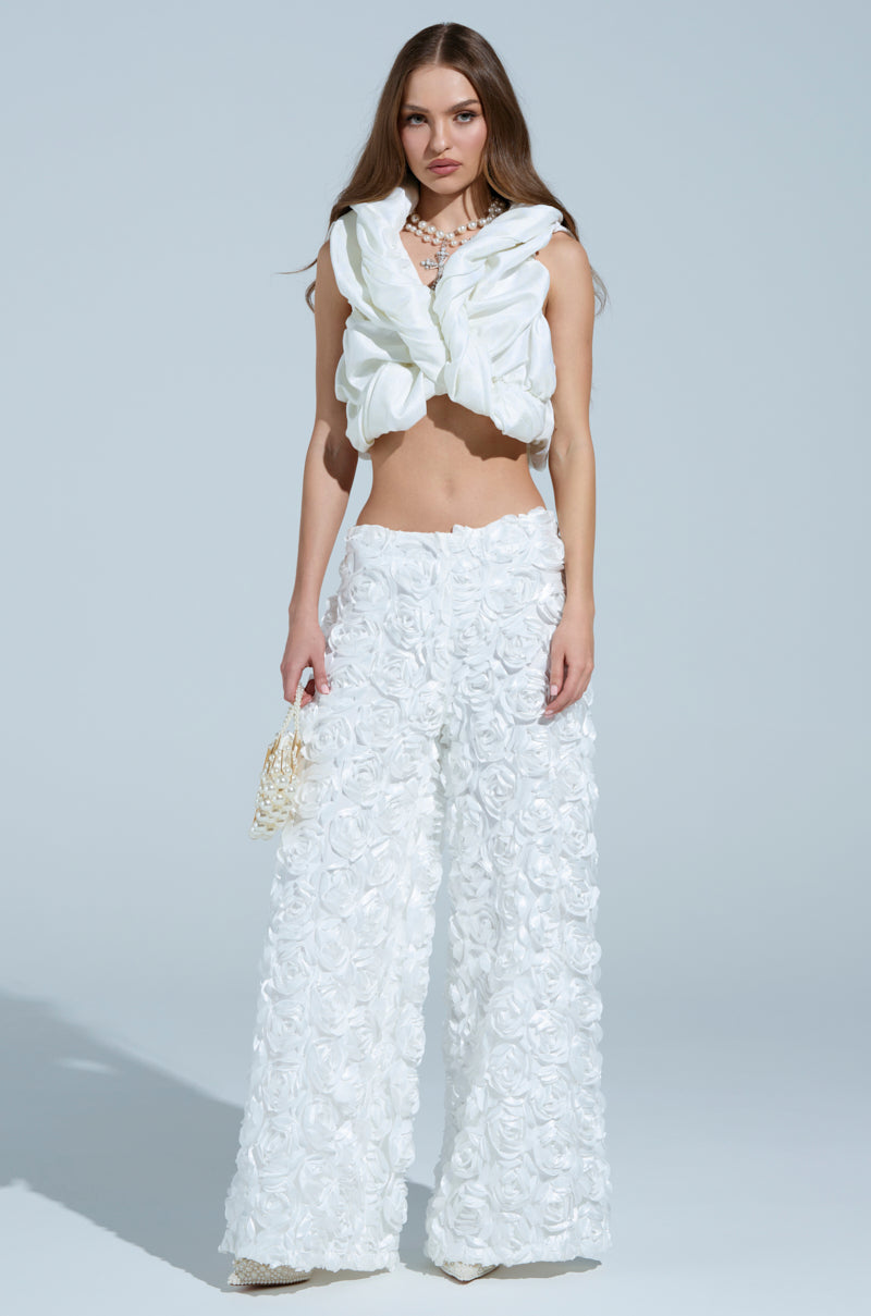 SOMETHING SWEET SATIN BOLERO IN IVORY FLORAL