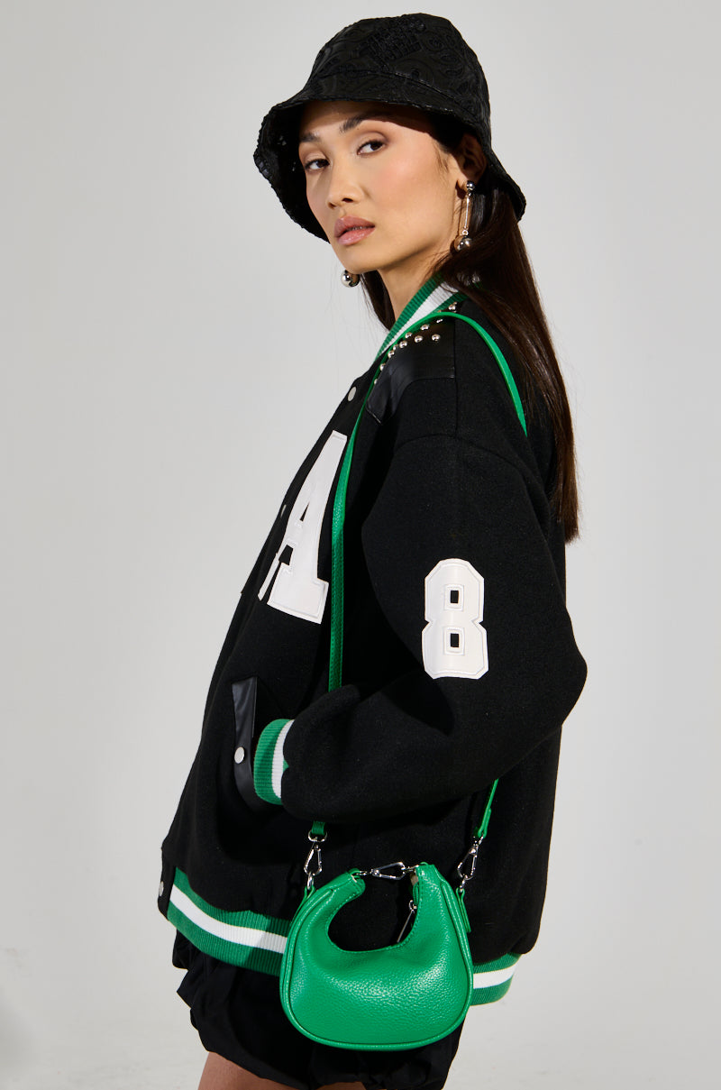 ACE OF SPADES STUDDED BOMBER