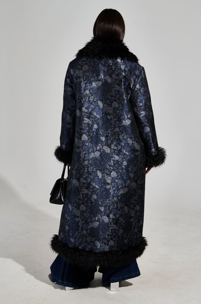 WILD CARD BROCADE TRENCH COAT