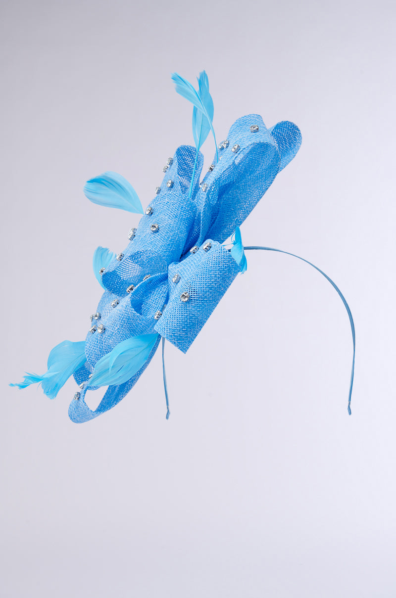 DENIM AND DIAMONDS CLIP ON HEADBAND