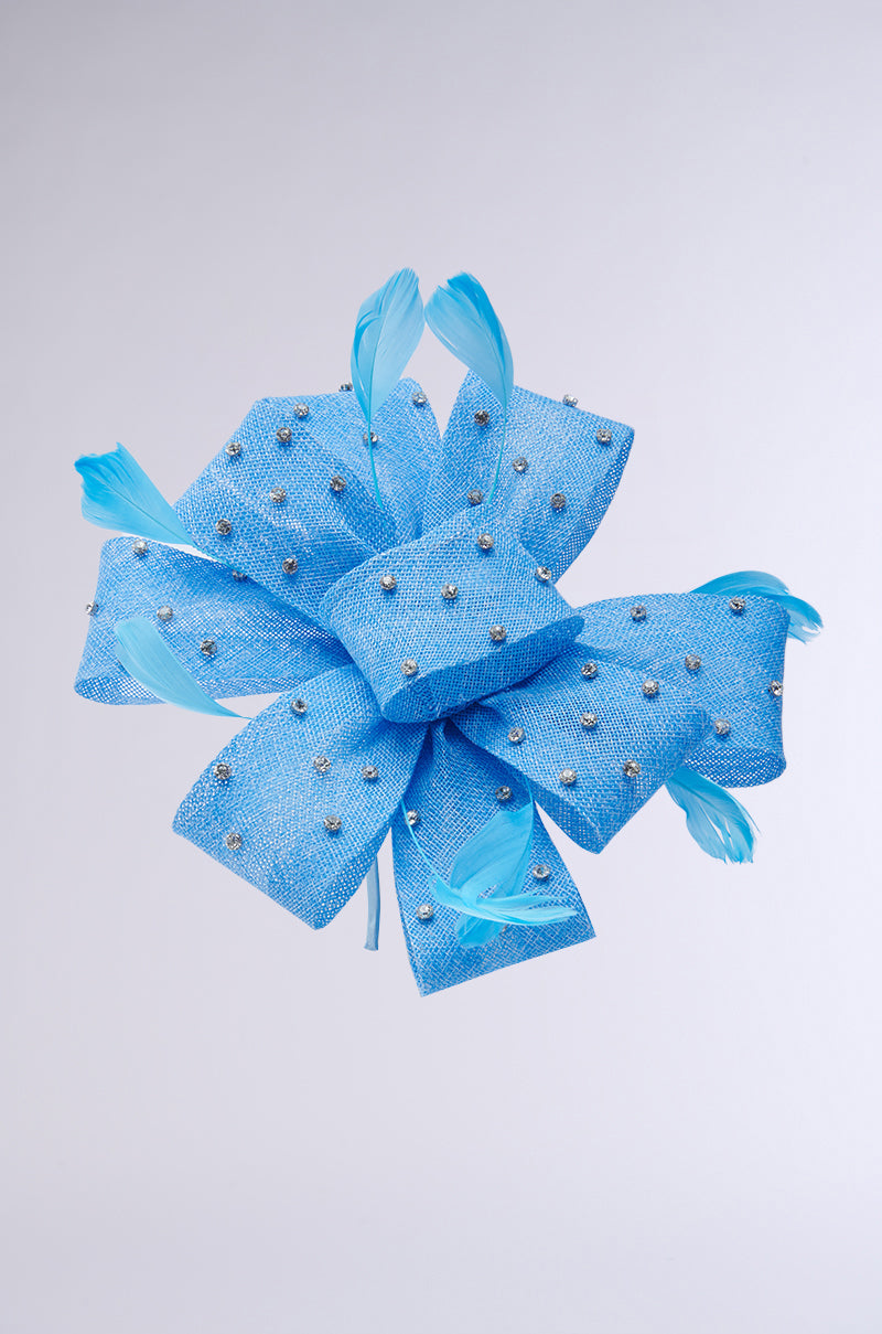 DENIM AND DIAMONDS CLIP ON HEADBAND