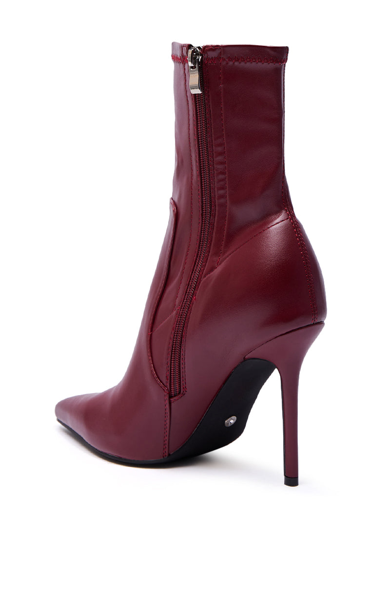 AZALEA WANG KATHII BURGUNDY BOOTIE