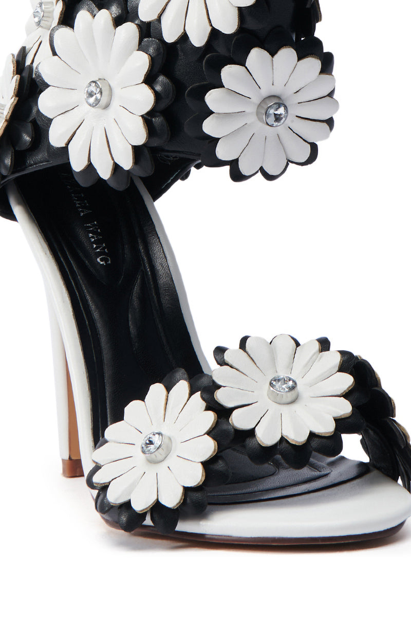 AZALEA WANG KAYDE BLACK & WHITE STILETTO SANDAL