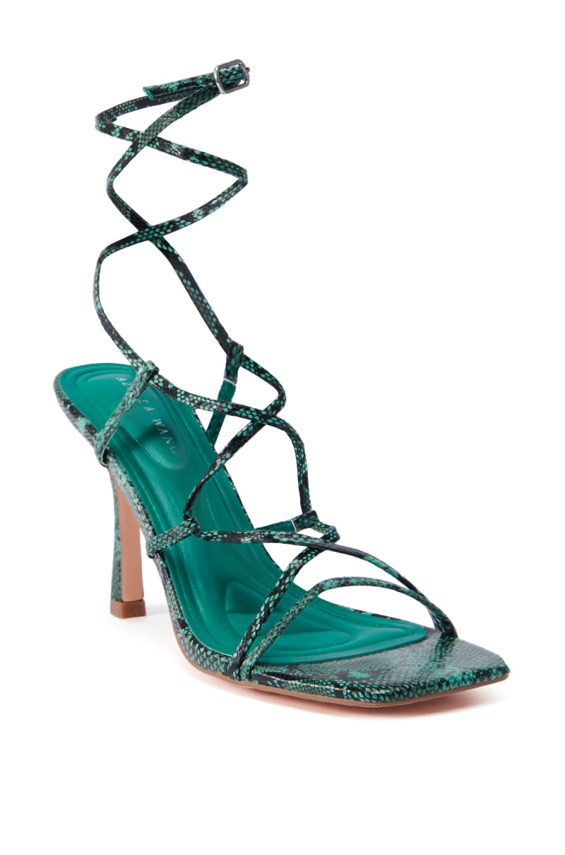 AZALEA WANG KAYLIN GREEN SNAKE SANDAL