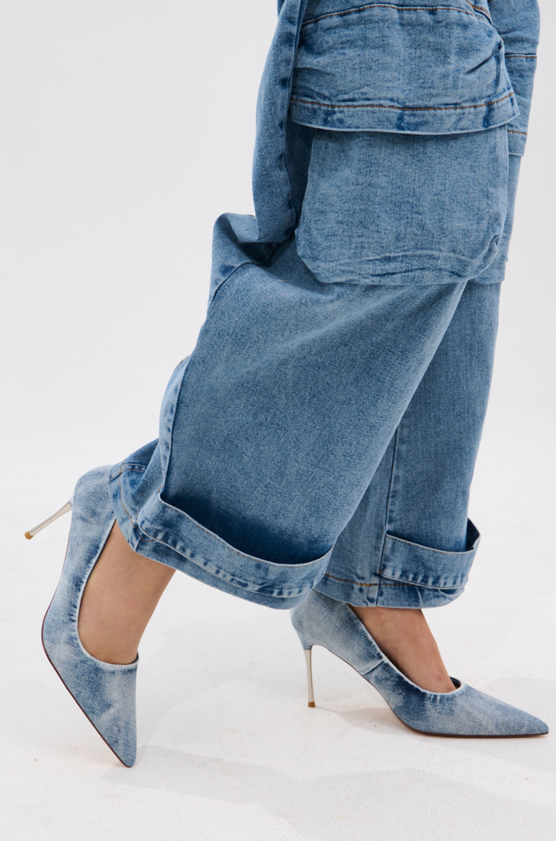 AZALEA WANG KEATON DENIM STILETTO PUMP